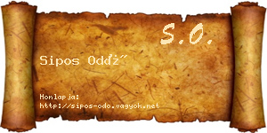 Sipos Odó névjegykártya