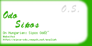 odo sipos business card